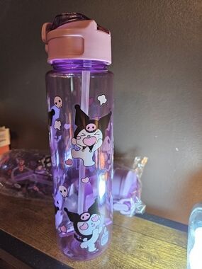Cute Purple Character Water Bottle